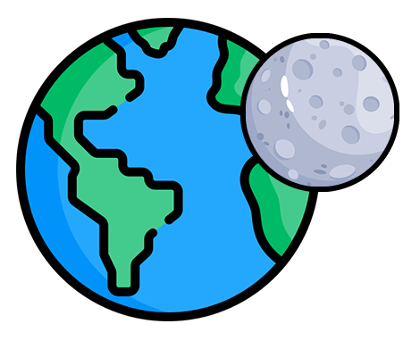 Earth and Moon Icon